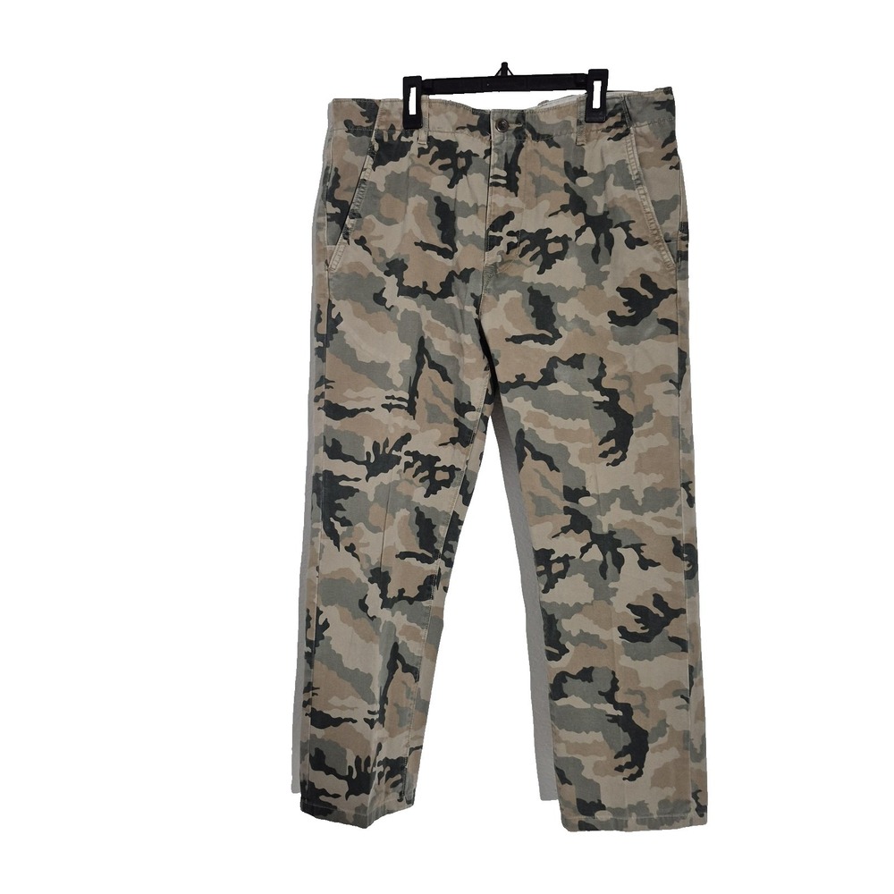 Levis Chino 5 Pocket Army  Pants Mens 34x26 (34x34T) Camo Slim Fit Straight Leg
